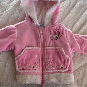 Pink Infant Disney Minnie Mouse Plush Coat